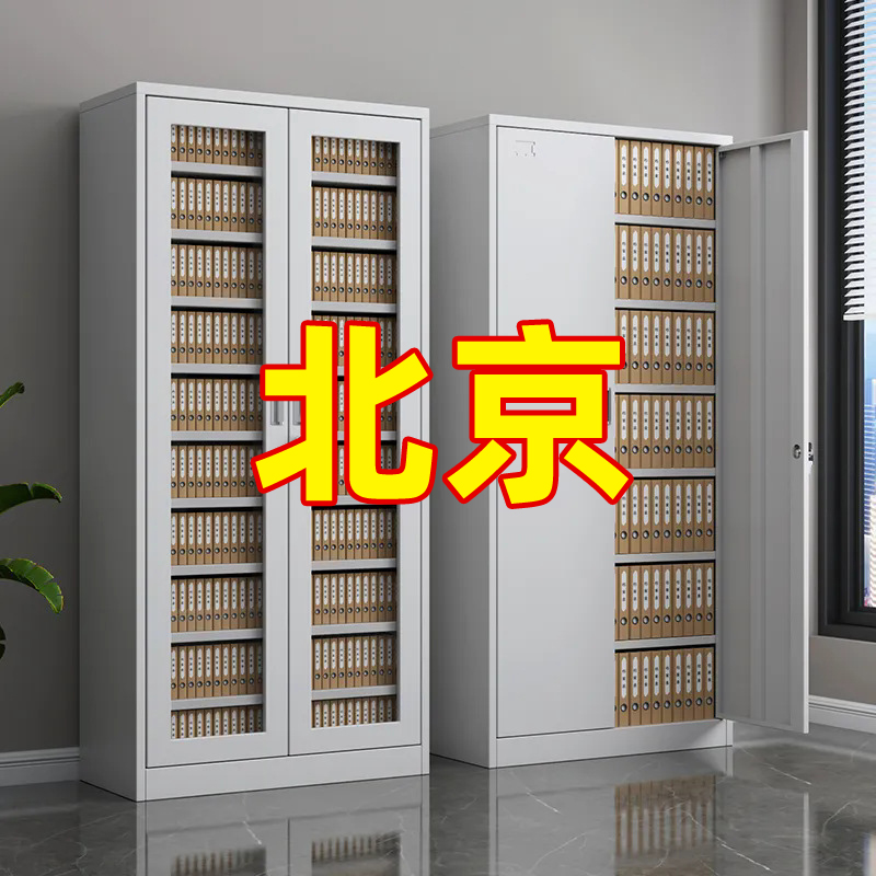 北京文件柜办公室铁皮柜财务凭证柜档案柜资料柜钢制带锁储物柜子