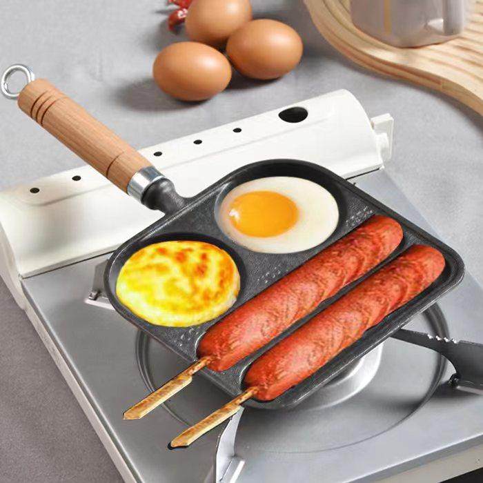 网红烤肠机家用香肠锅烤年糕烤肉煎鸡蛋铸铁烤盘煎蛋锅平底锅神器