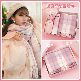 冬季围巾手套女生日礼物送闺蜜女朋友实用的高级感2026新款圣诞节