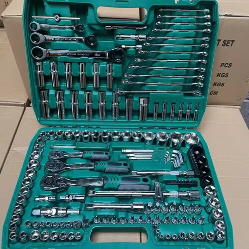 汽修工具套装小套筒扳手快速组合小飞棘轮维修汽车工具箱中飞组套 - 封面