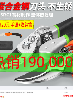 剪枝剪刀园林花艺修剪树枝剪刀果树粗大花剪园艺剪子工具专用神器