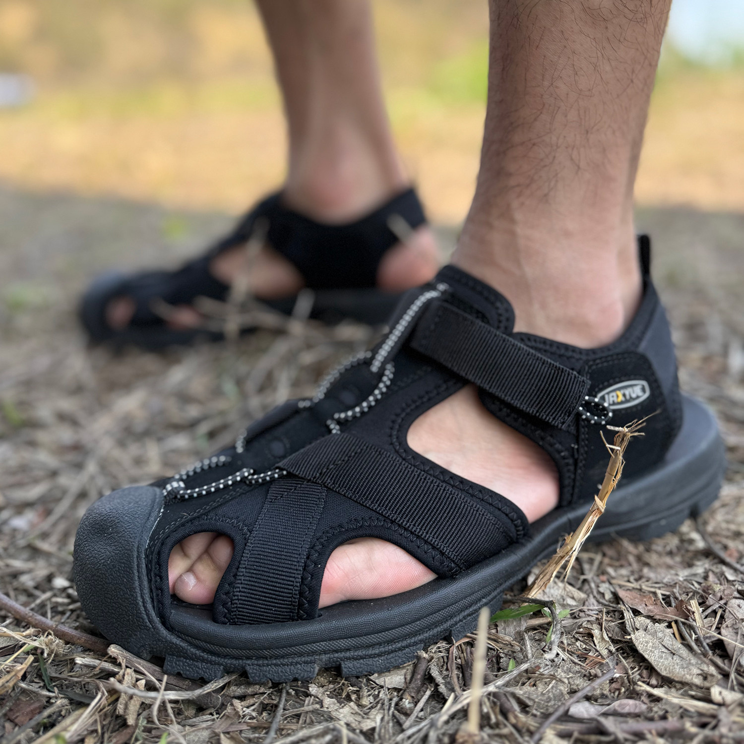 越南进口包头凉鞋男户外运动钓鱼防踢防滑橡胶溯溪爸爸垂钓沙滩鞋
