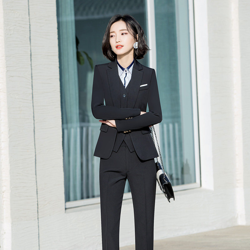 가을 겨울 여성을위한 새로운 패션 한국 스타일 비즈니스 정장 OL 슬림 작은 ??정장 비즈니스 인터뷰 복장 공식적인 작업복