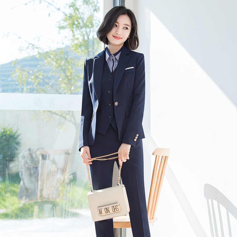 가을 겨울 여성을위한 새로운 패션 한국 스타일 비즈니스 정장 OL 슬림 작은 ??정장 비즈니스 인터뷰 복장 공식적인 작업복