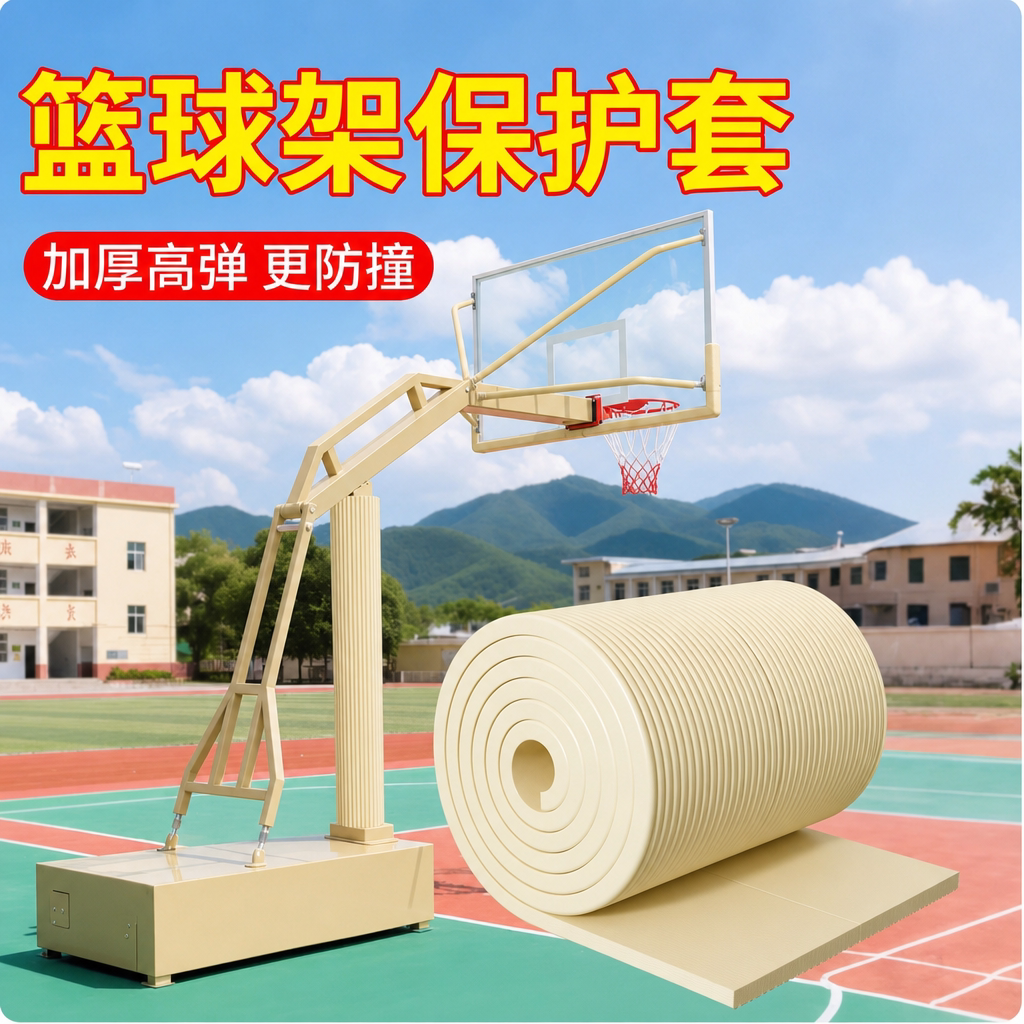 篮球架保护套钢管柱子缠绕带墙贴软包海绵护角直角加厚防撞包边条