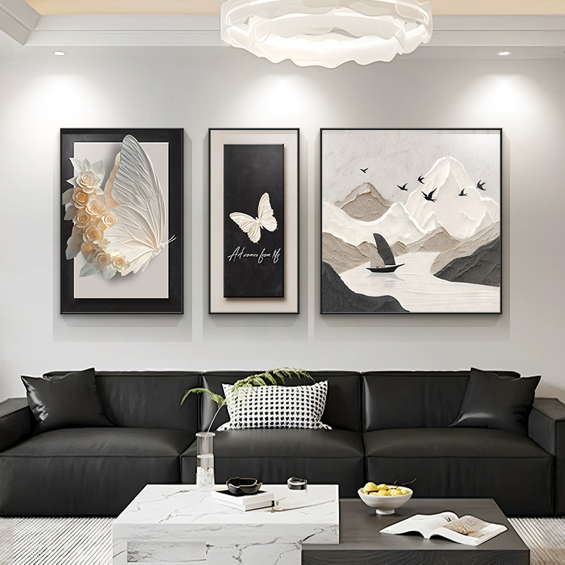 现代简约客厅装饰画轻奢高级感