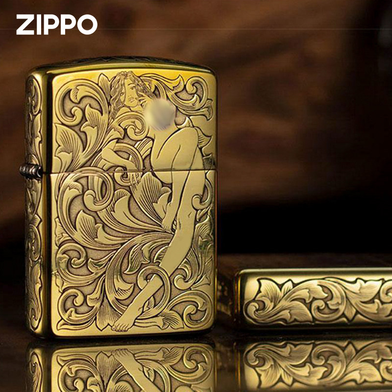 zippo黄铜唐草仙子盔甲机