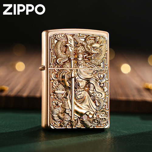 zippo武财神关羽商务礼盒套装