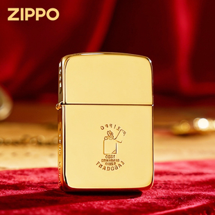 zippo芝宝打火机 1941复刻小金砖 18K官方旗舰店正品zpoo防风zoop