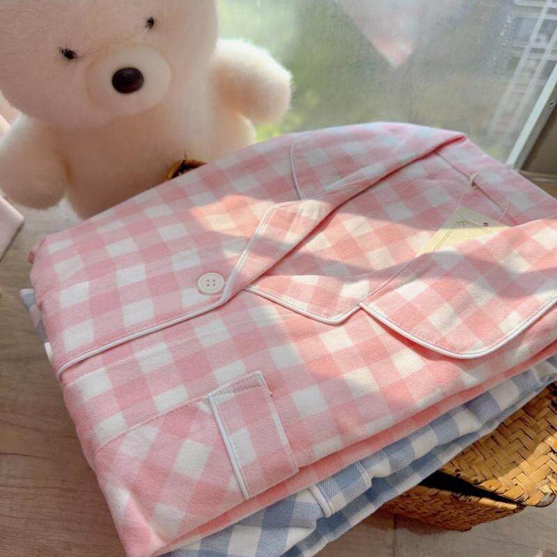 MIAO春秋纯棉磨毛绒布儿童长袖睡衣套装秋冬男童女童中大童家居服