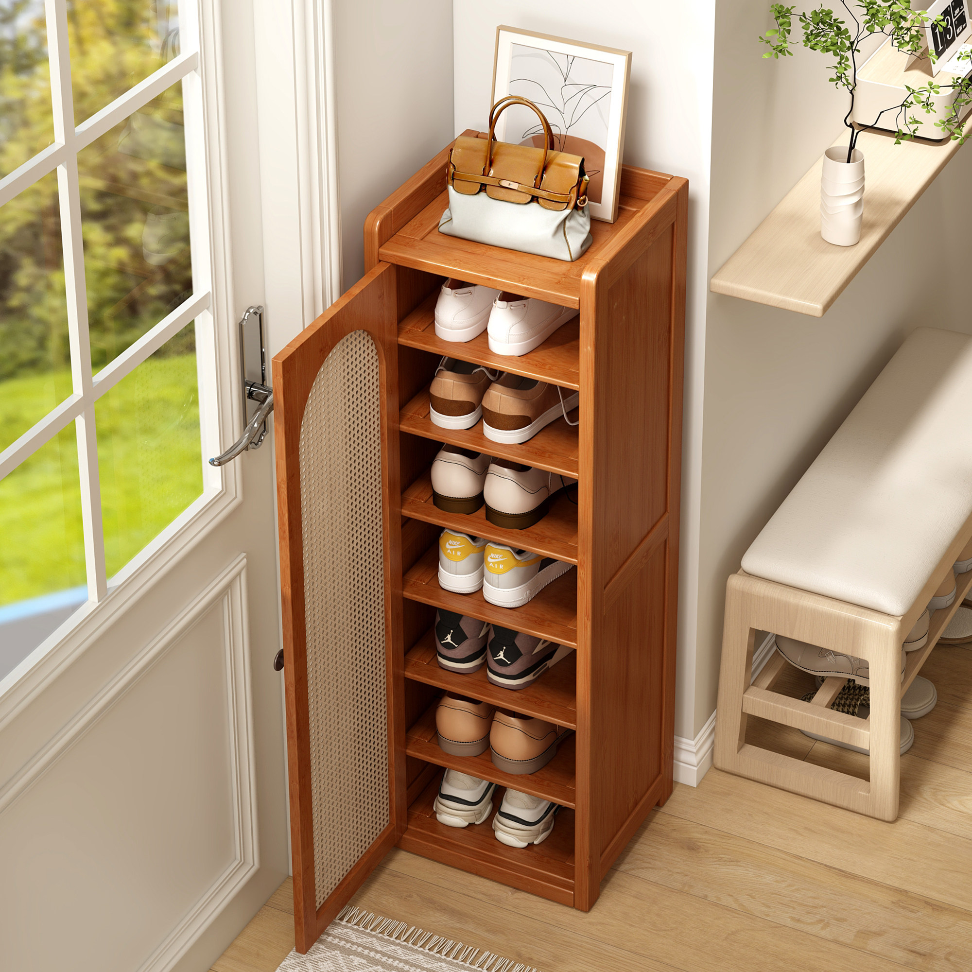 鞋柜家用门口多层小窄鞋架置物架一体靠墙简易鞋子收纳柜2026新款,住宅家具,鞋柜,淘宝优惠券,粉丝福利购,淘宝优惠卷