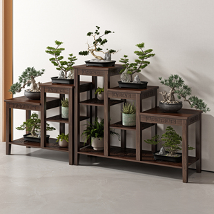 实木花架子客厅落地式花盆造型置物架绿萝植物摆放架阳台2024新款