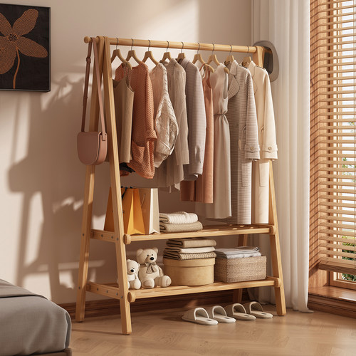 多功能衣帽架分区收纳多元储物