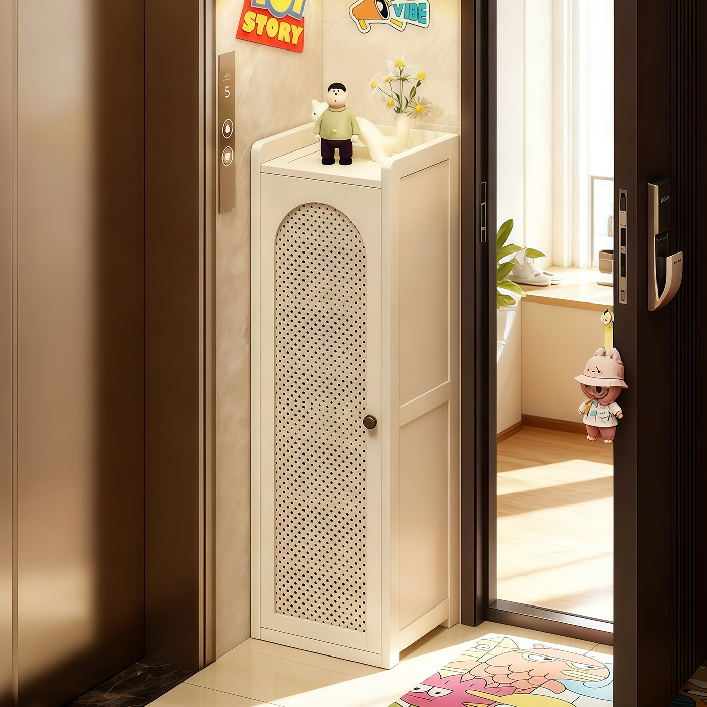 鞋架小窄门口家用楼道鞋柜带门防尘入户门外转角落多层鞋子收纳柜,住宅家具,鞋架,淘宝优惠券,粉丝福利购,淘宝优惠卷