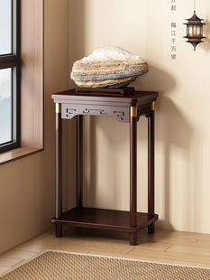 山水奇石摆放架假山造景摆件石头底座托架泰山石收藏实木展示架