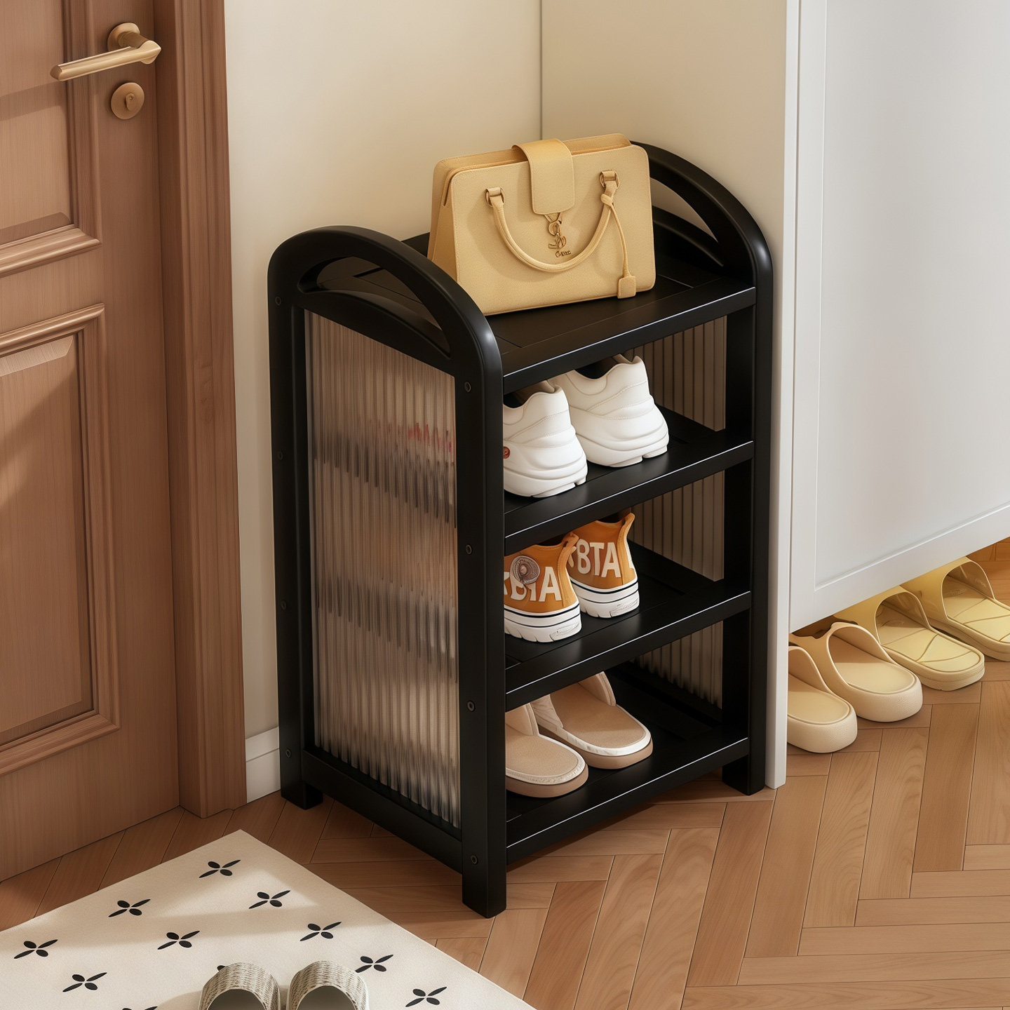 小窄鞋架子家用门口多层小户型亚克力简易鞋子收纳柜宿舍出租房用,住宅家具,鞋架,淘宝优惠券,粉丝福利购,淘宝优惠卷