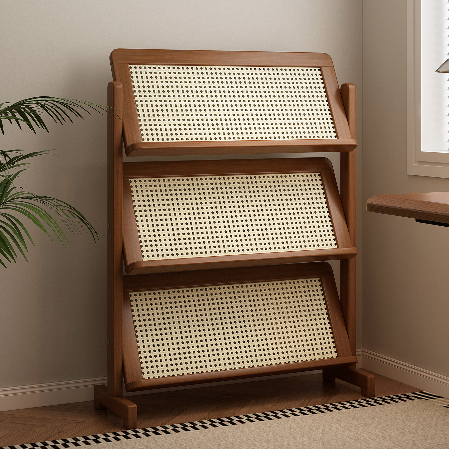 纯竹加厚超稳不晃超强承重书架