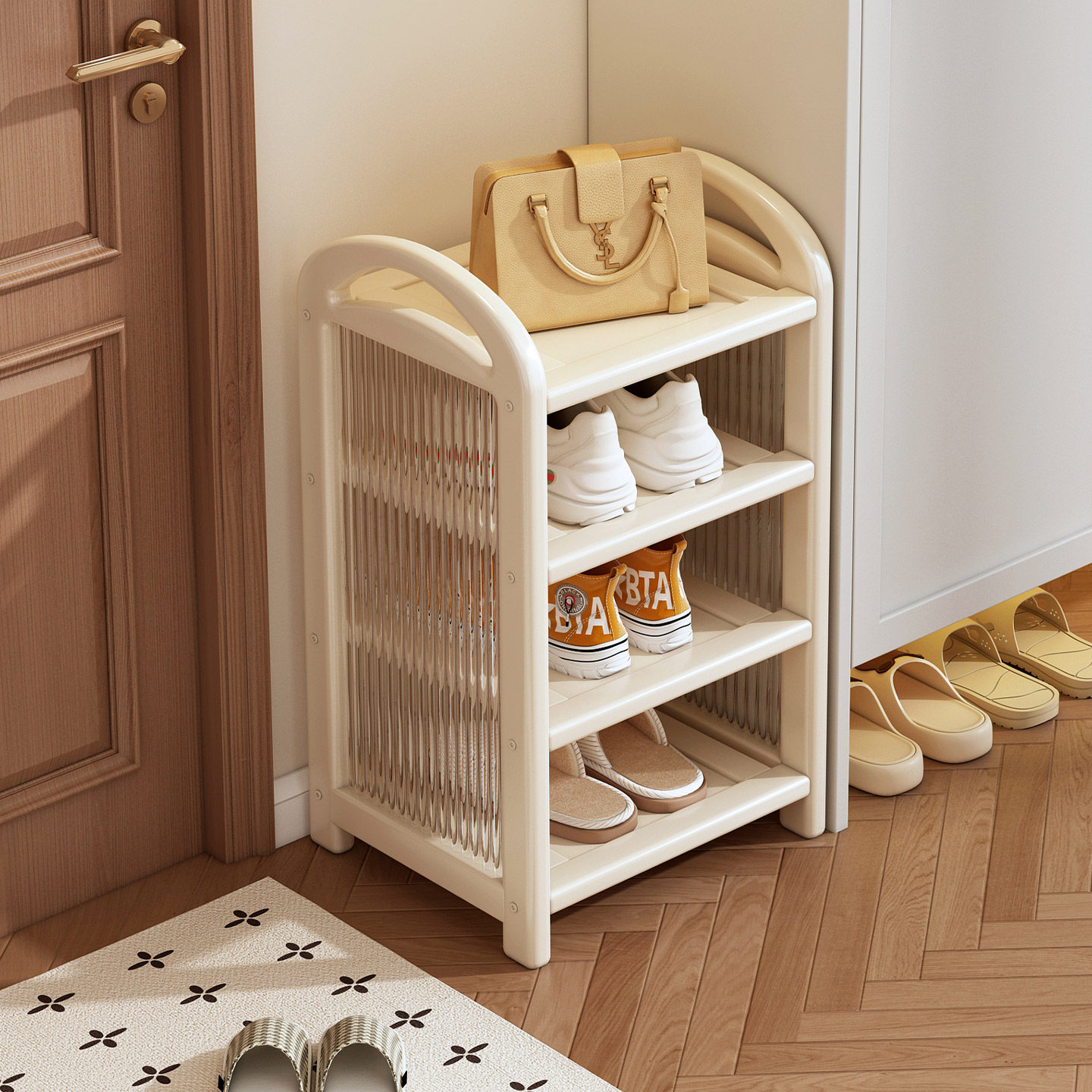 鞋架子家用门口多层置物架小窄鞋子收纳架亚克力简易鞋柜出租房用,住宅家具,鞋架,淘宝优惠券,粉丝福利购,淘宝优惠卷
