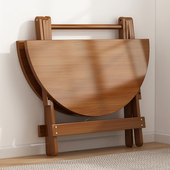 楠竹折叠圆桌餐桌家用小户型出租房吃饭户外可携式 夜市摆摊桌子