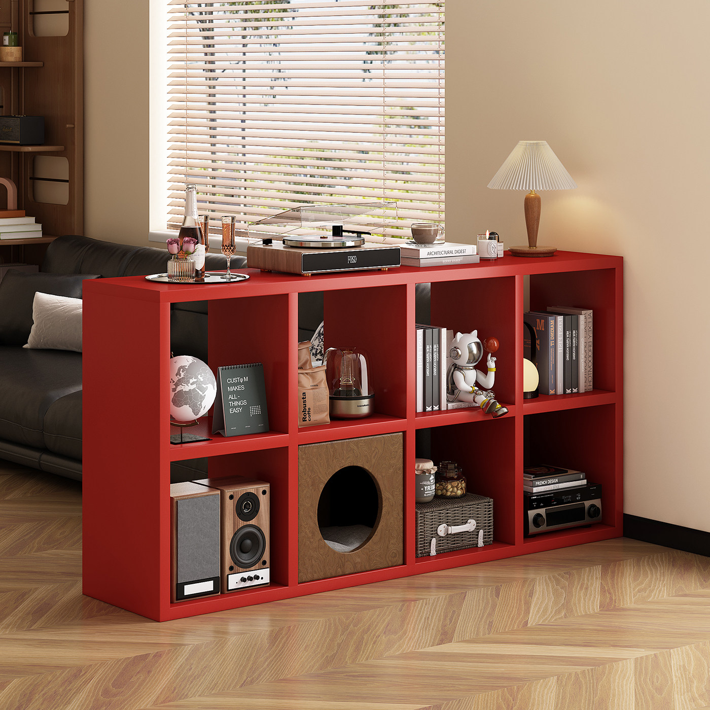 书架落地置物架沙发自由组合格子柜客厅隔断收纳储物矮柜2026新款