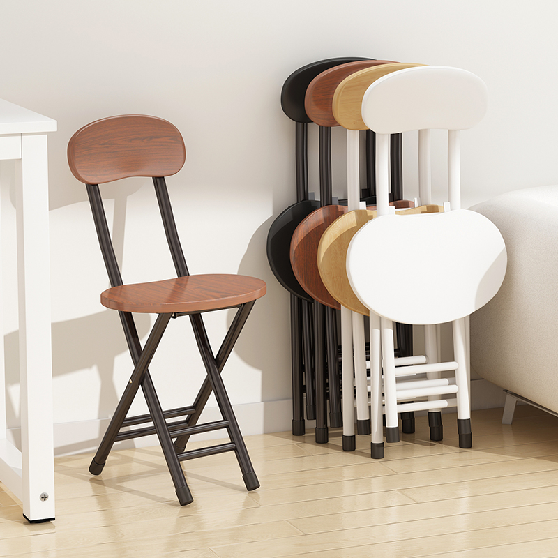餐椅家用折叠椅小型靠背椅休闲椅客厅椅子出租房用不占空间的凳子