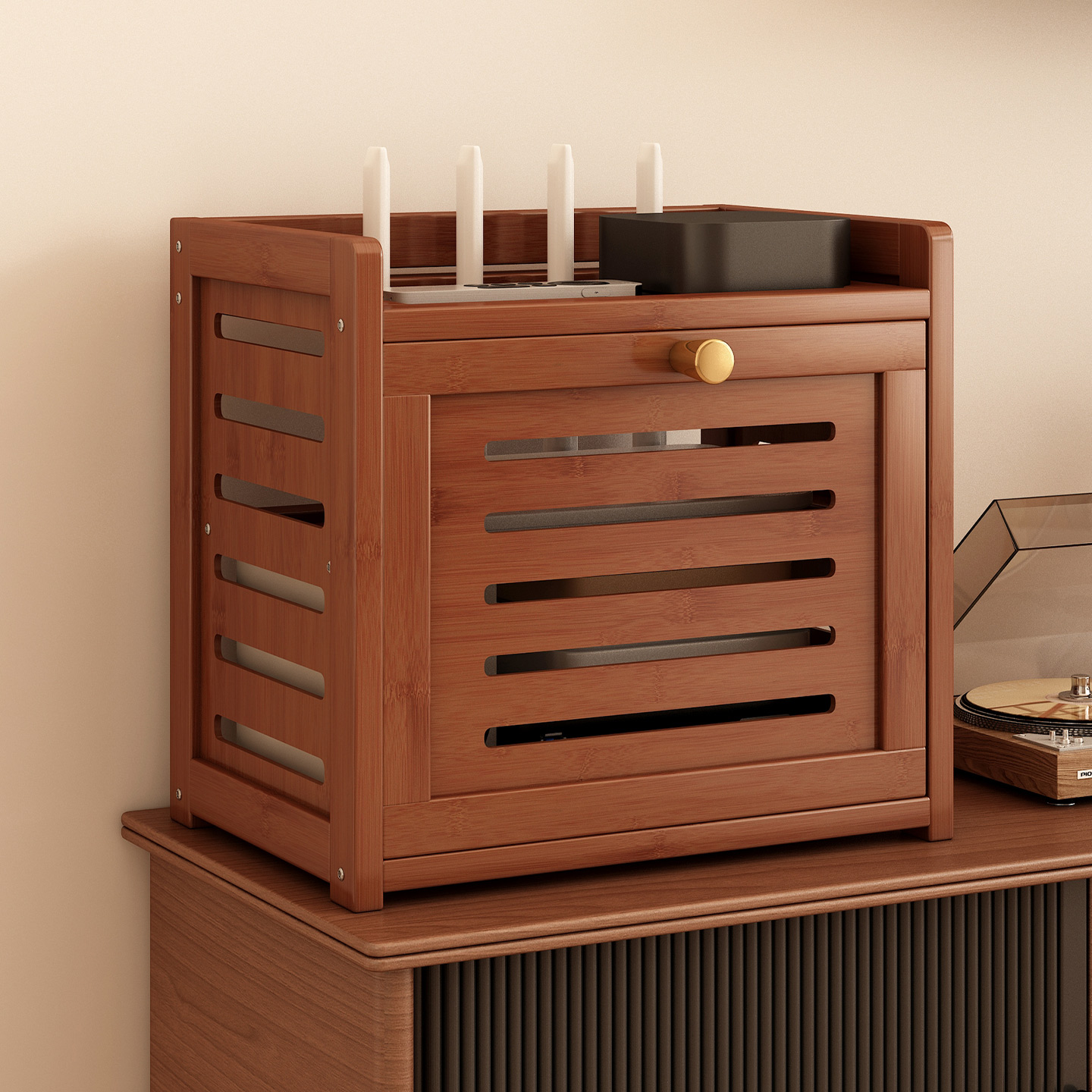 大容量路由器机顶盒置物架