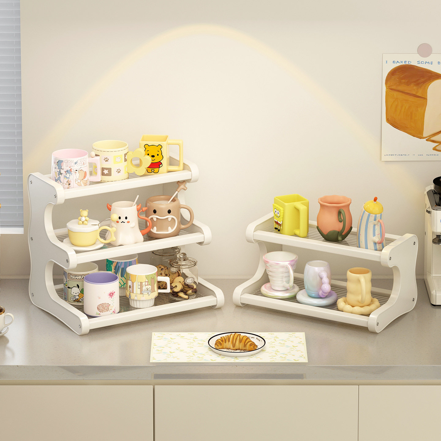 杯架杯子收纳置物架餐桌咖啡角布置茶杯茶具放置架餐边柜整理架子,收纳整理,整理架/置物架/收纳架,淘宝优惠券,粉丝福利购,淘宝优惠卷