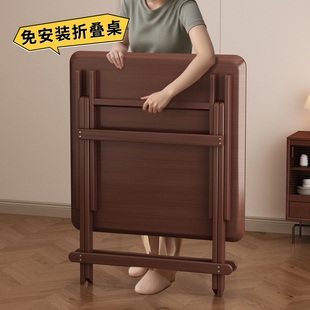 可折叠餐桌家用小方桌吃饭桌子简易新型多功能正方形小户型出租房
