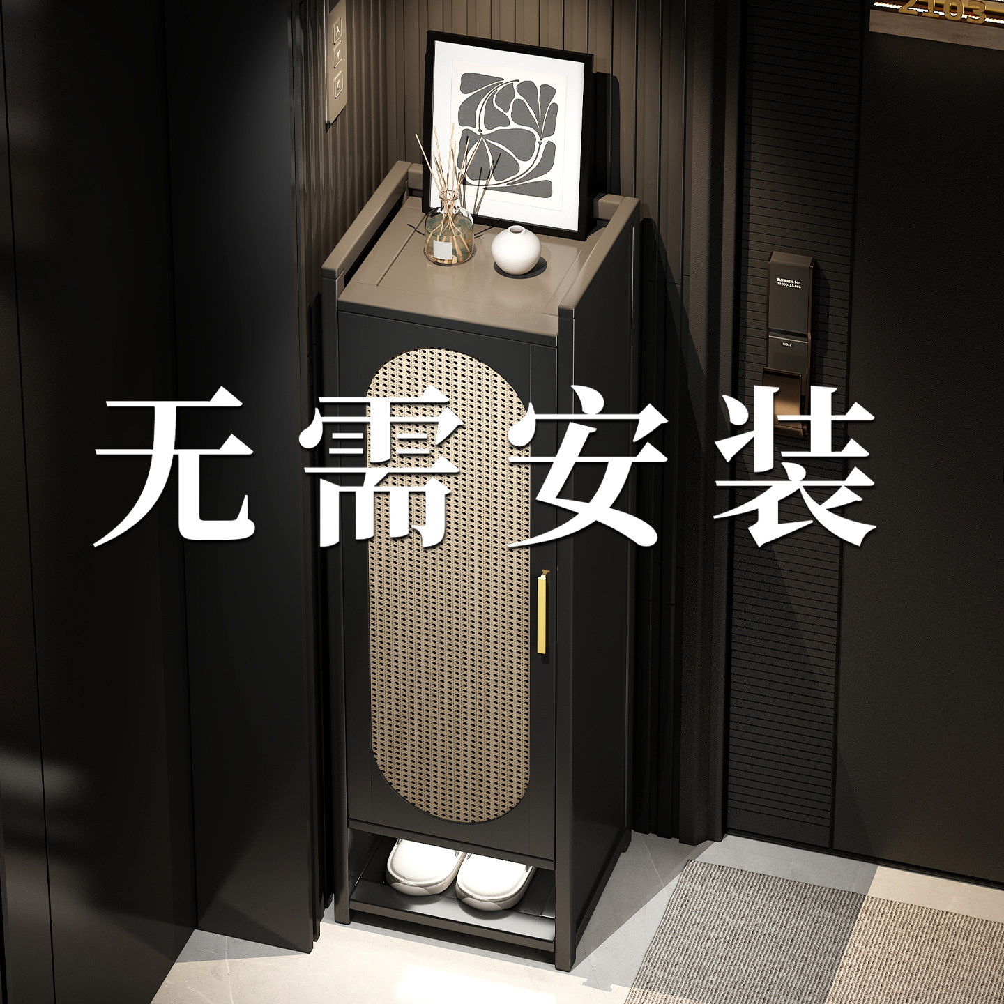 折叠鞋架多层家用门口免安装鞋柜门外走廊用小窄鞋子收纳置物柜子,住宅家具,鞋架,淘宝优惠券,粉丝福利购,淘宝优惠卷