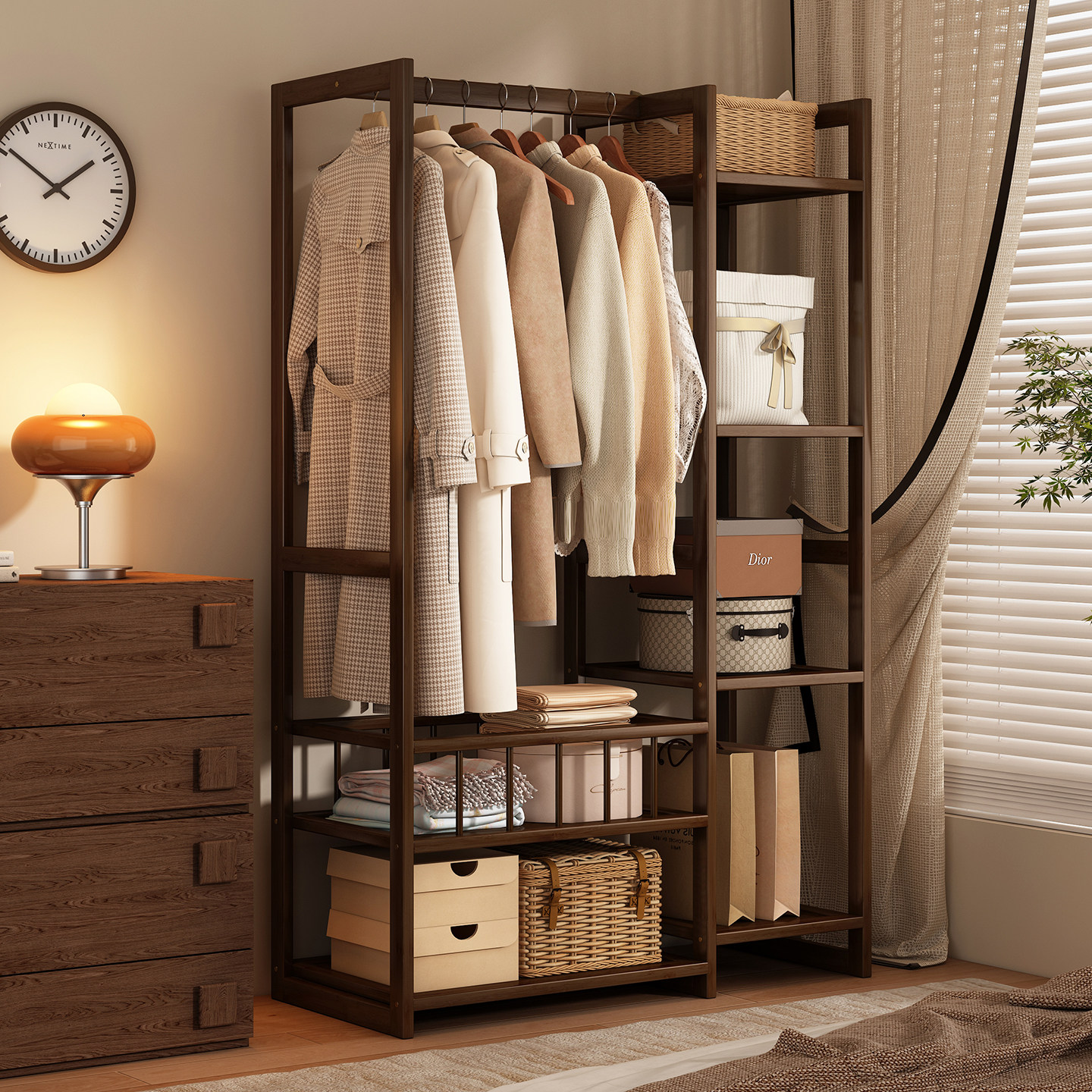 大承重衣帽架大容量加固耐用