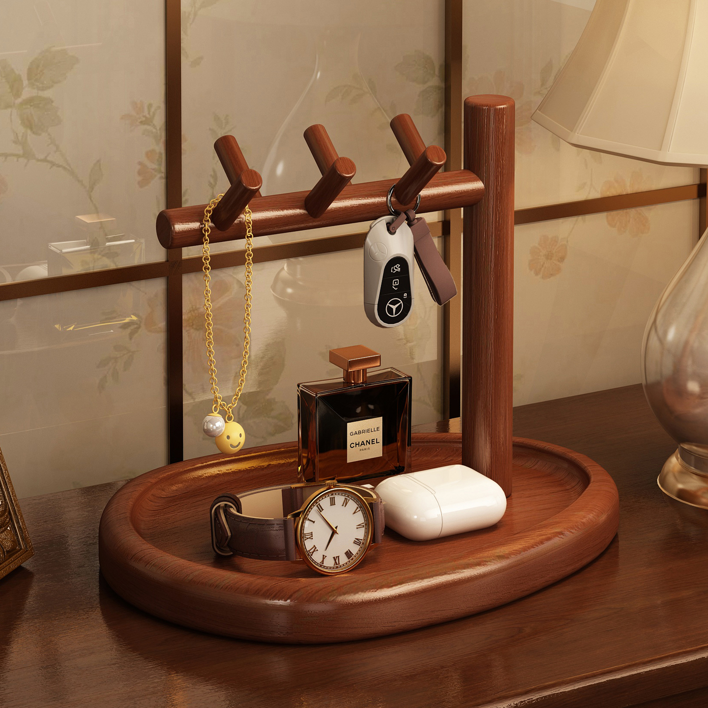 【实木】入户门玄关钥匙置物架