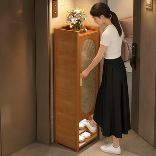 折叠鞋架门口外楼道鞋柜免安装一体式入户门小窄多层鞋子收纳柜子