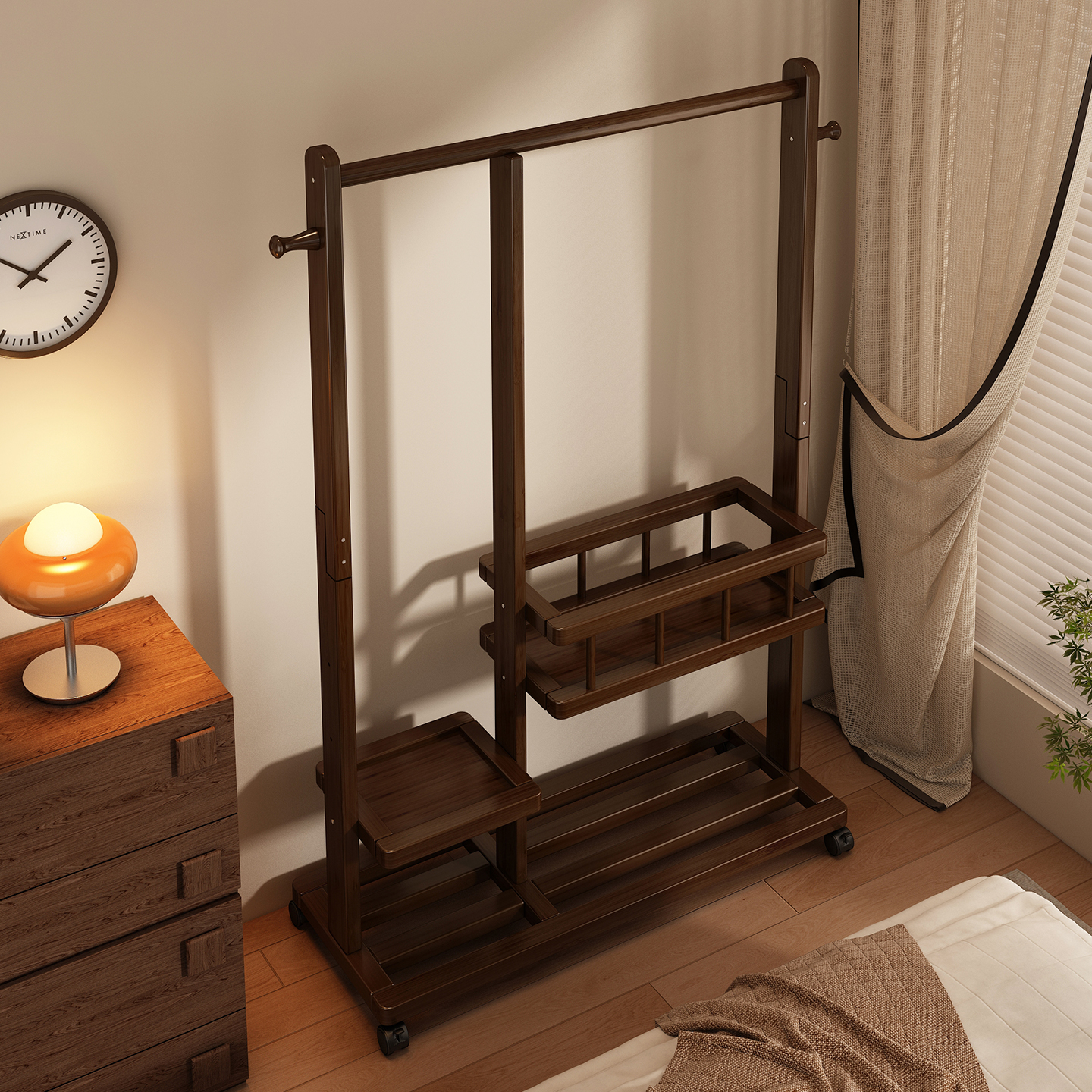 大承重衣帽架大容量加固耐用