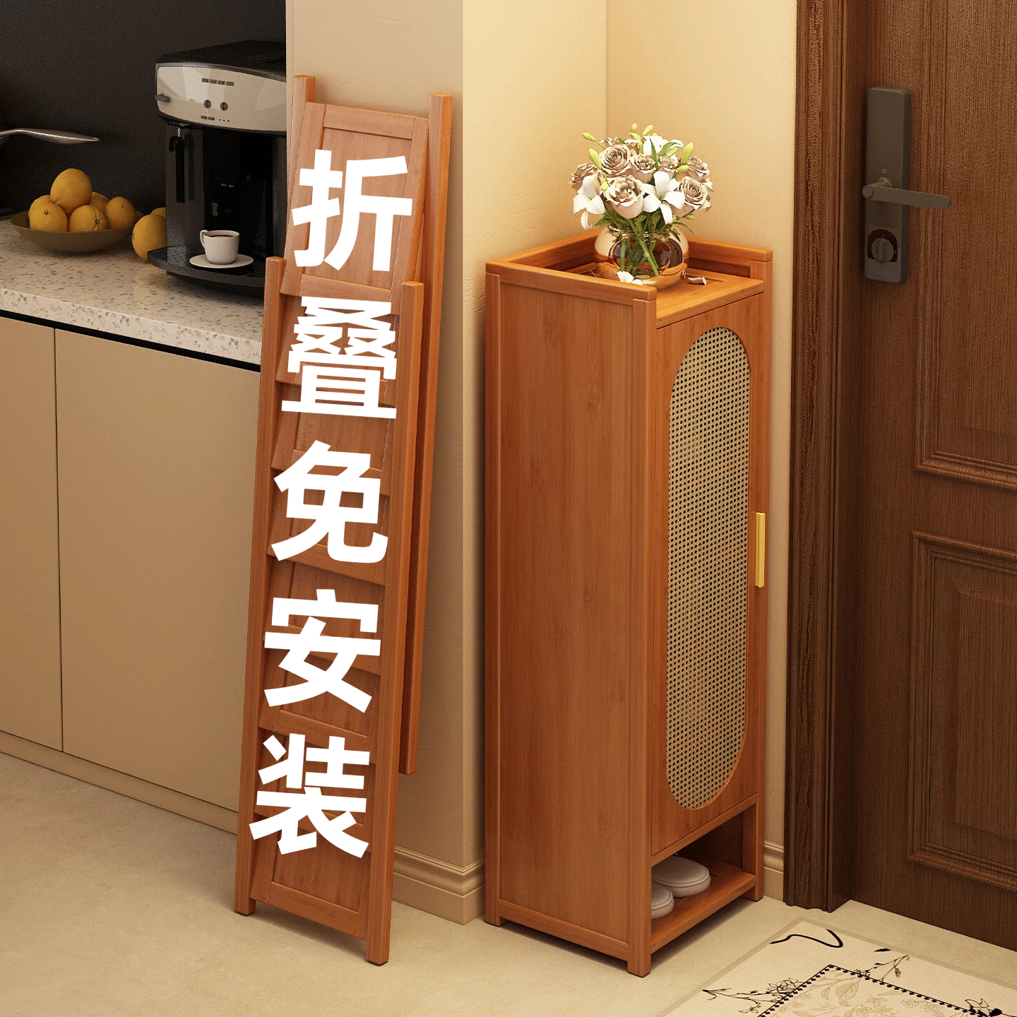 折叠鞋架小窄门口简易免安装鞋子收纳柜家用室内好看多层角落鞋柜,住宅家具,鞋柜,淘宝优惠券,粉丝福利购,淘宝优惠卷