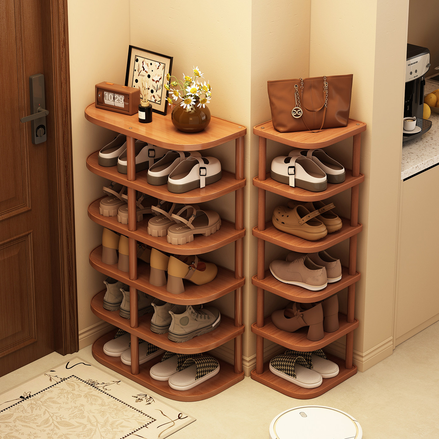 鞋架小窄门口多层家用入户门简易鞋柜室内不占地方鞋子收纳置物架,住宅家具,鞋架,淘宝优惠券,粉丝福利购,淘宝优惠卷