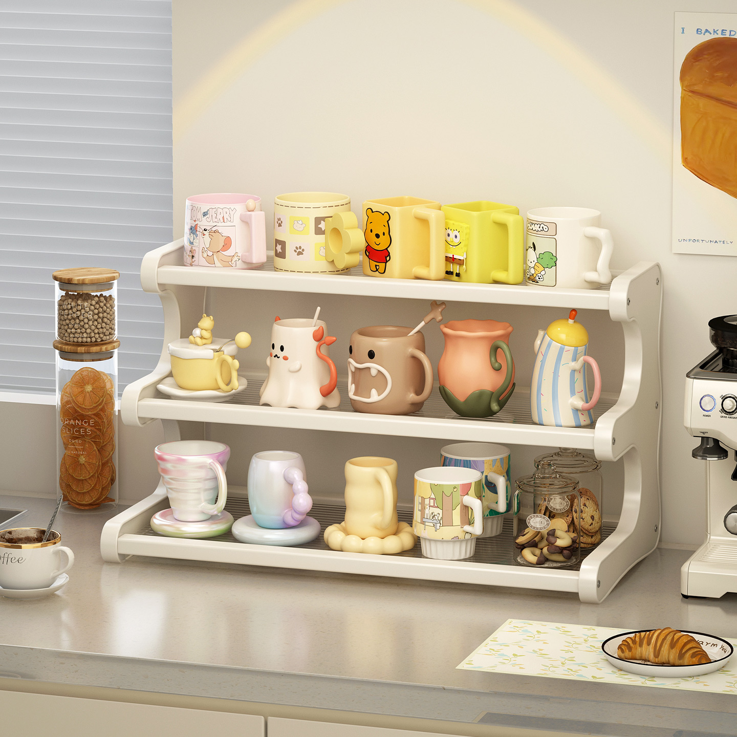 桌面杯架杯子收纳置物架