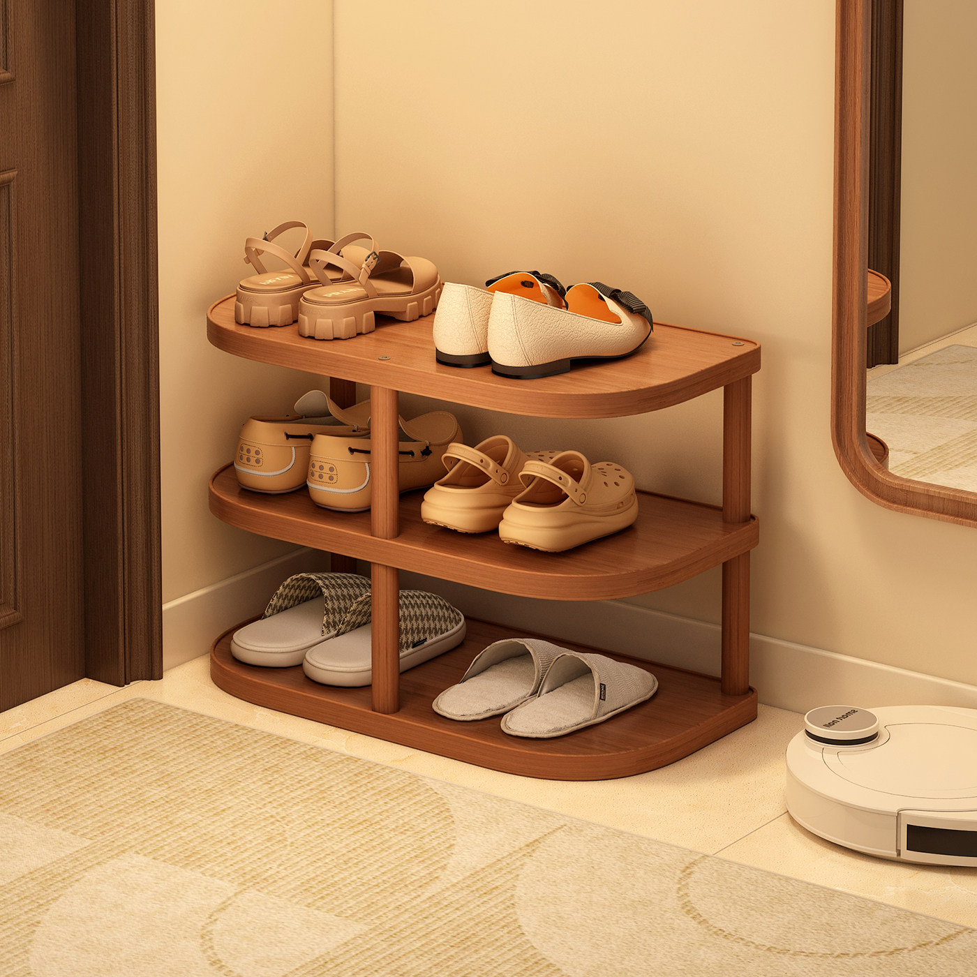 简易鞋架小窄门口家用入户门小型鞋柜室内不占地方鞋子收纳置物架,住宅家具,鞋架,淘宝优惠券,粉丝福利购,淘宝优惠卷