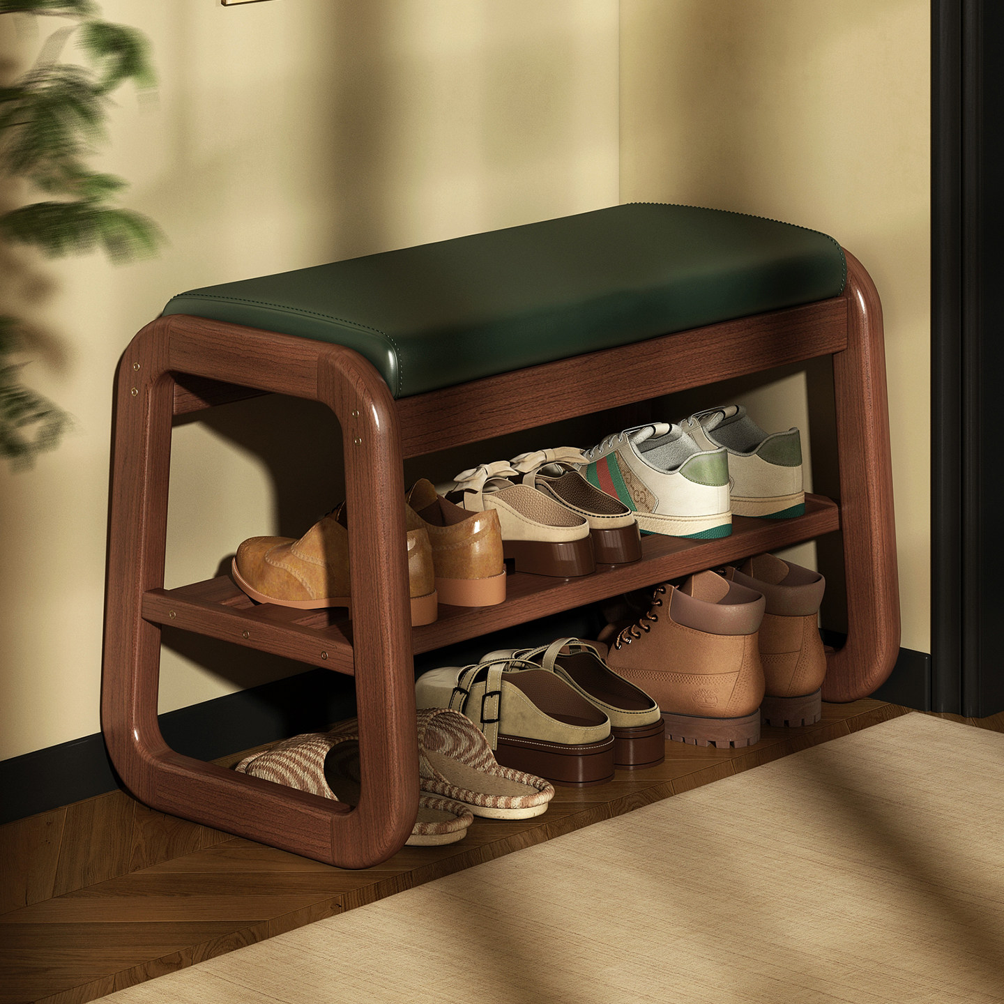 实木换鞋凳家用门口可坐可收纳入户玄关中古风穿鞋凳鞋柜坐凳一体,住宅家具,换鞋凳,淘宝优惠券,粉丝福利购,淘宝优惠卷