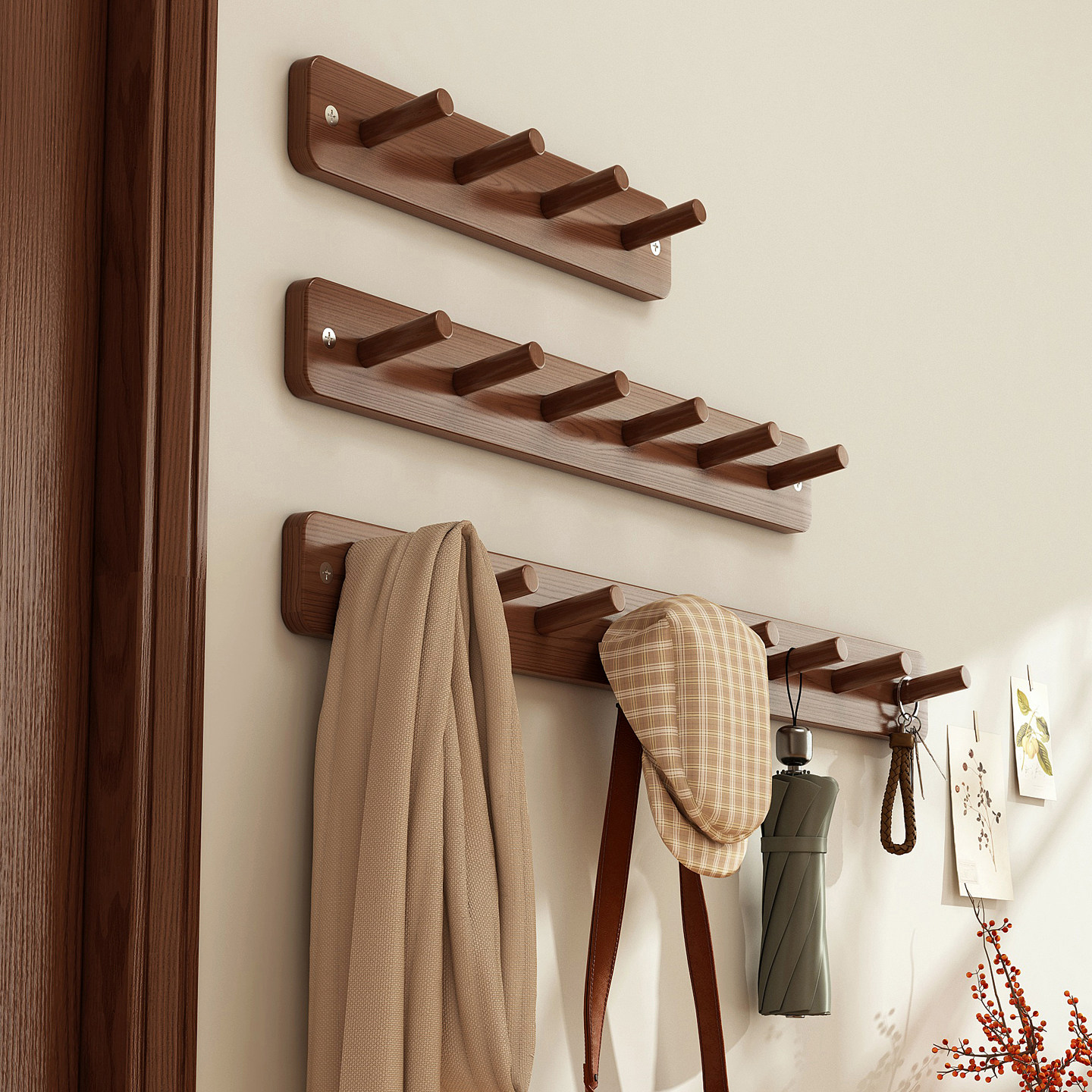 挂衣架墙上壁挂免打孔入户门玄关包架试衣间门后钥匙挂钩帽子收纳,住宅家具,衣帽架,淘宝优惠券,粉丝福利购,淘宝优惠卷