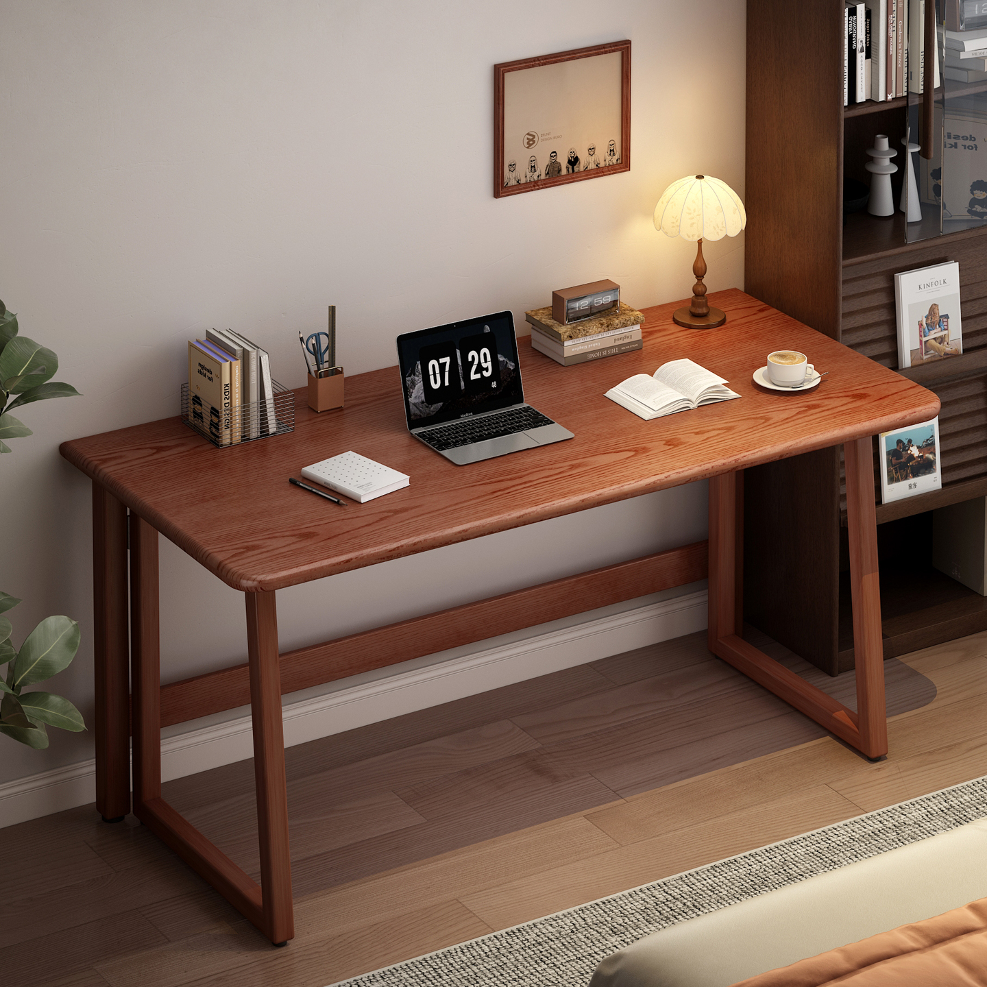 可折叠长方形桌子免安装收到即用