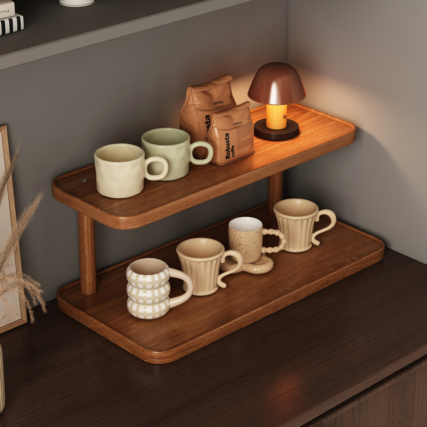 桌面整理纵向收纳不占空间杯架