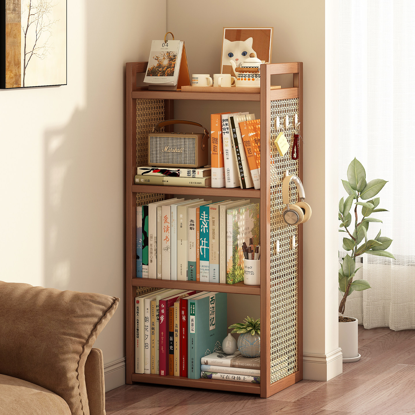 洞洞板置物架落地多层收纳架客厅简易书架一体靠墙拐角柜2026新款,收纳整理,整理架/置物架/收纳架,淘宝优惠券,粉丝福利购,淘宝优惠卷