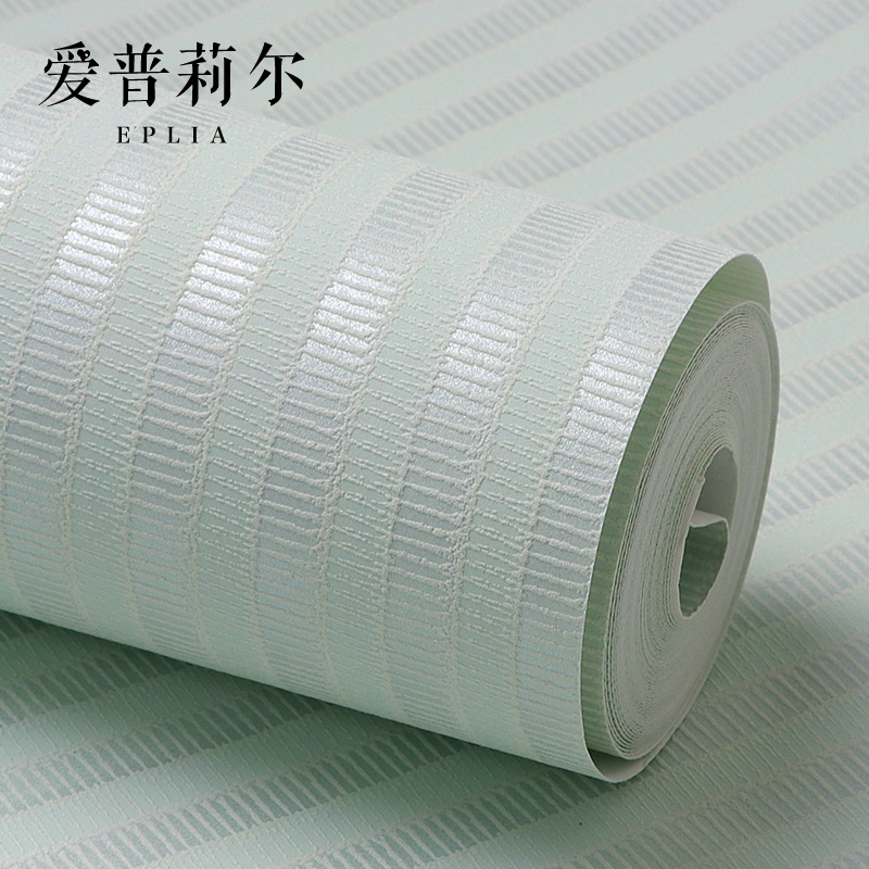 北欧现代简约素色竖条纹墙纸非自粘客厅卧室无纺布壁纸白色淡黄色