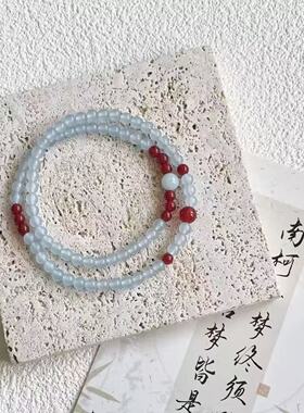 国风复古小众手串玻璃串珠简约百搭中式叠戴闺蜜学生小清新手链