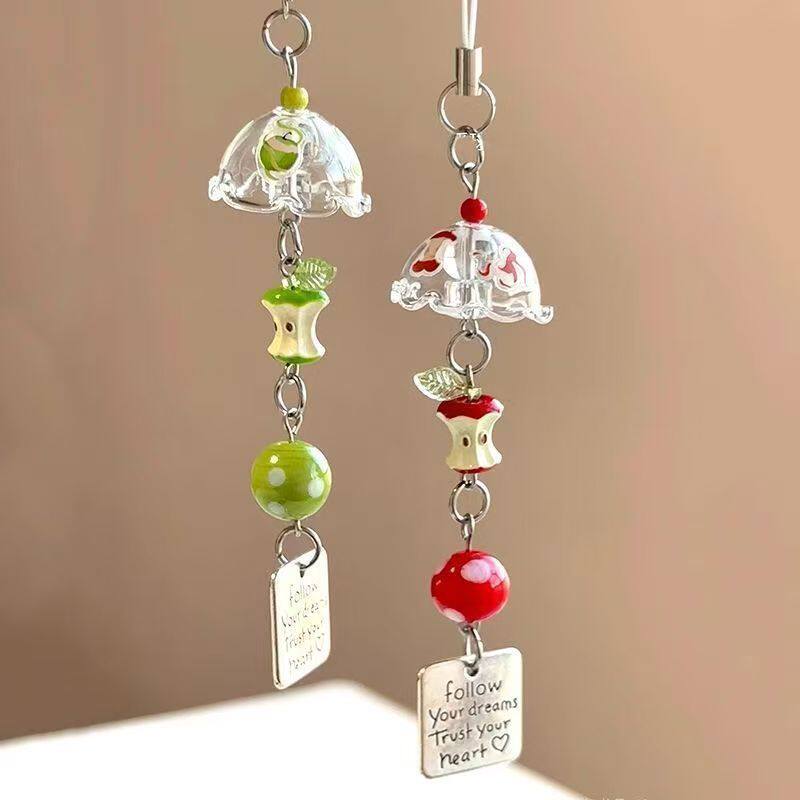 风铃苹果核闺蜜挂饰手机相机包背包钥匙扣挂绳ins风可爱百搭送礼,节庆用品/礼品,手机链,淘宝优惠券,粉丝福利购,淘宝优惠卷