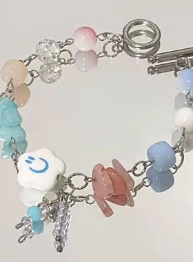 2026年糖果色手链甜美清新可爱串珠手串女少女心手链闺蜜学生饰品