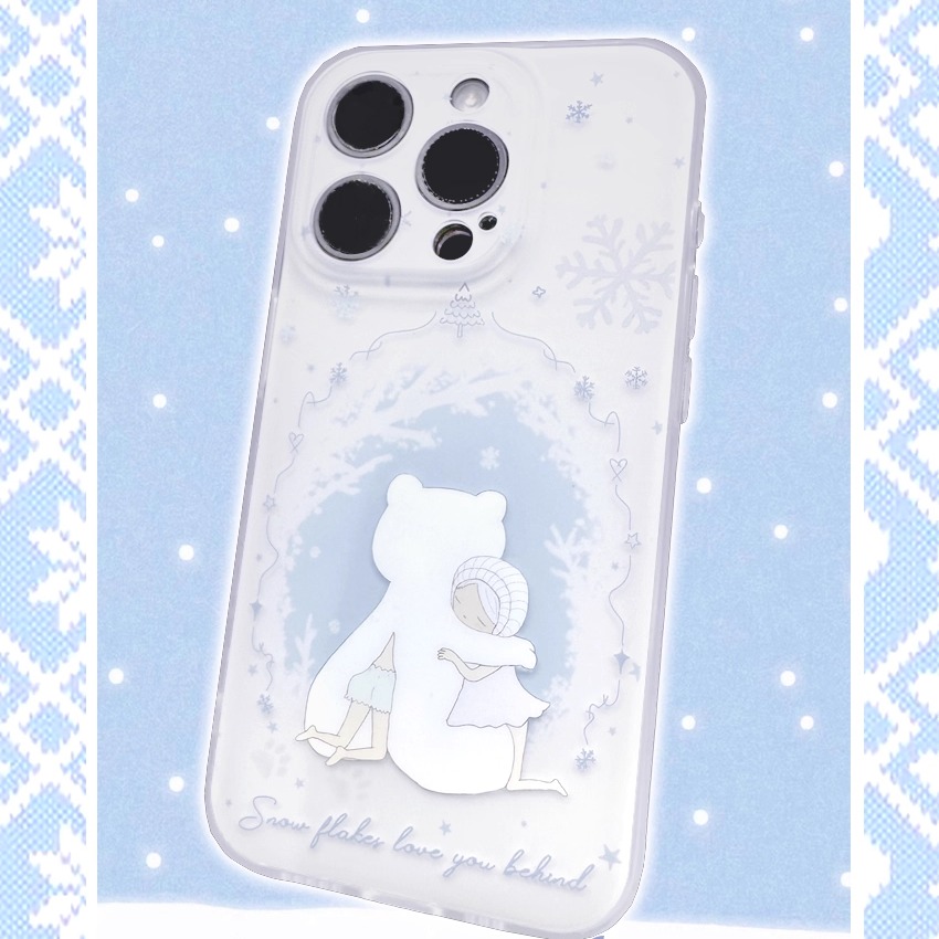 圣诞熊磨砂全包苹果手机壳