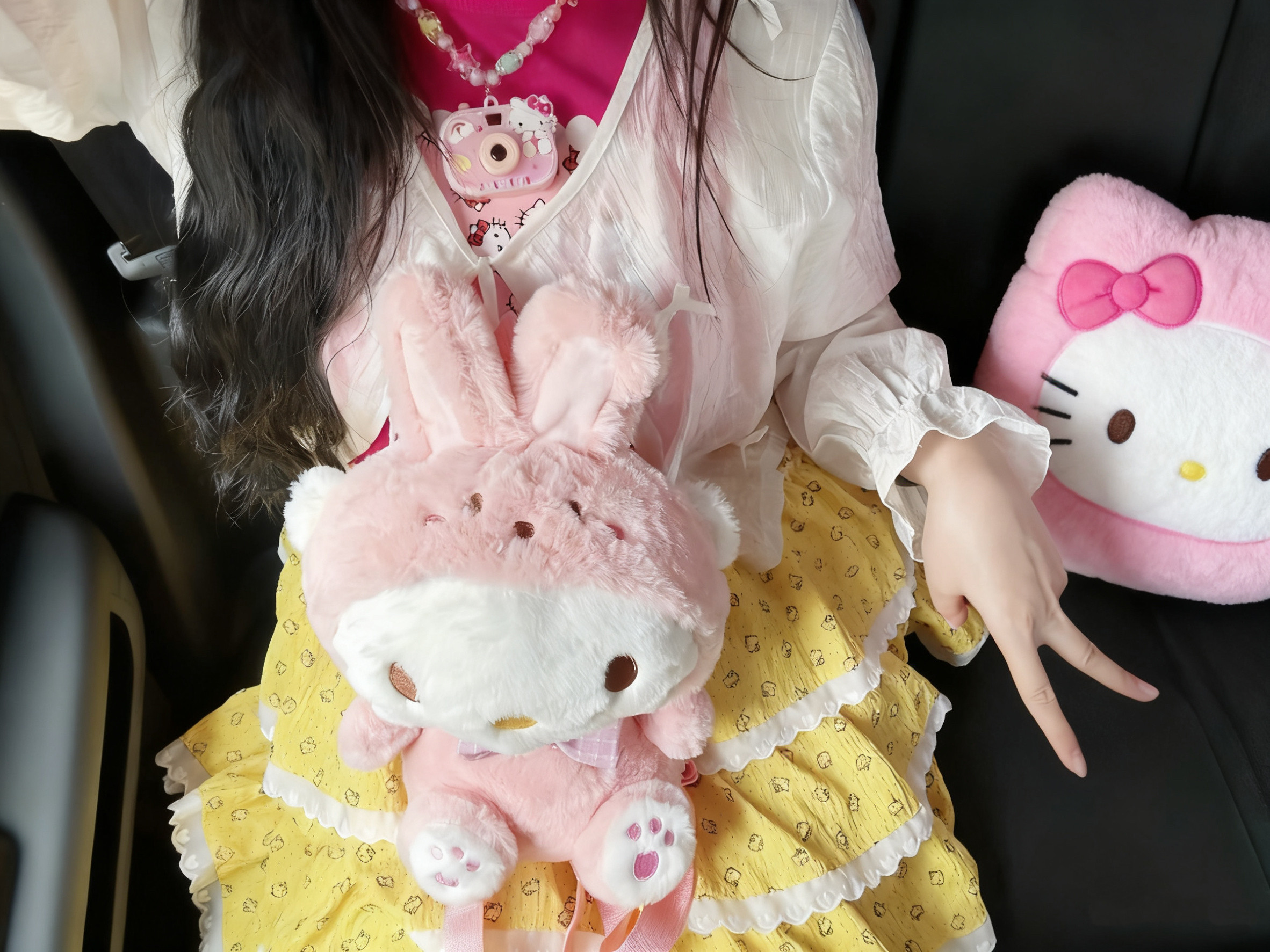 沫沫的kitty上衣裤子裙子外时尚套装