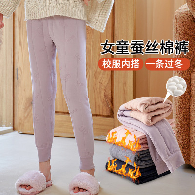 男女童校服神器加绒加厚内胆棉裤