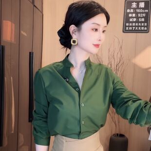 复古港风宽松百搭小衫 6648 女2025新款 衬衫 欣欣精选 气质长袖